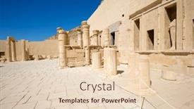  Presentation with egypt - Theme with temple-of-hatshepsut-near-luxor background and a lemonade colored foreground
