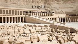  Presentation with egypt - Slide deck having temple-of-hatshepsut-near-luxor background and a coral colored foreground