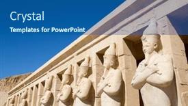  Presentation with egypt - Presentation featuring temple-of-hatshepsut-near-luxor background and a ocean colored foreground