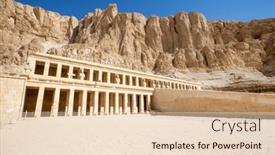  Presentation with egypt - Theme featuring temple-of-hatshepsut-near-luxor background and a lemonade colored foreground