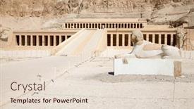  Presentation with egypt - Presentation consisting of temple-of-hatshepsut-near-luxor background and a lemonade colored foreground