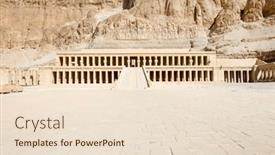  Presentation with egypt - PPT layouts having temple-of-hatshepsut-near-luxor background and a lemonade colored foreground