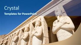  Presentation with egypt - Presentation theme with temple-of-hatshepsut-near-luxor background and a ocean colored foreground