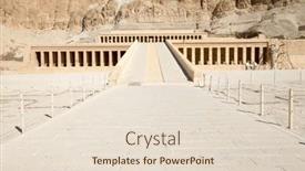  Presentation with egypt - Slides featuring temple-of-hatshepsut-near-luxor background and a lemonade colored foreground
