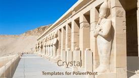  Presentation with egypt - Slides having temple-of-hatshepsut-near-luxor background and a lemonade colored foreground