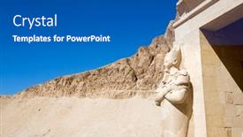  Presentation with egypt - Presentation enhanced with temple-of-hatshepsut-near-luxor background and a teal colored foreground