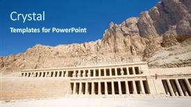  Presentation with egypt - Theme featuring temple-of-hatshepsut-near-luxor background and a ocean colored foreground