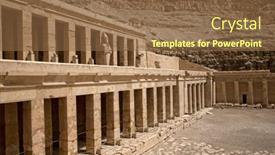  Presentation with egypt - Slides with temple-of-hatshepsut-near-luxor background and a tawny brown colored foreground