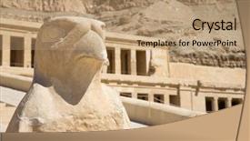  Presentation with egypt - PPT layouts having temple of hatshepsut near luxor in egypt background and a coral colored foreground