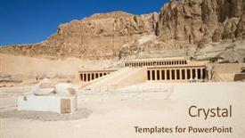  Presentation with egypt - PPT theme having temple-of-hatshepsut-near-luxor background and a lemonade colored foreground