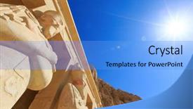  Presentation with egypt - Cool new theme with temple of hatshepsut near luxor in egypt backdrop and a light blue colored foreground