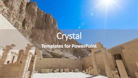  Presentation with egypt - Amazing presentation theme having temple of hatshepsut near luxor in egypt backdrop and a violet colored foreground
