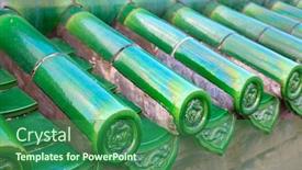  Presentation with heaven - Slide set with temple-of-heaven-at-sunset background and a ocean colored foreground