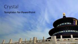  Presentation with heaven - Colorful presentation enhanced with temple of heaven backdrop and a light blue colored foreground