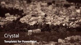  Presentation with mountain top - Colorful slide set enhanced with temple of hephaestus tilt shift viewed from mountain top in athens greece backdrop and a tawny brown colored foreground