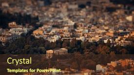 Presentation with mountain top - Amazing presentation design having temple-of-hephaestus-tilt-shift backdrop and a tawny brown colored foreground