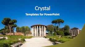  Presentation with rome italy - Beautiful theme featuring temple of hercules victor backdrop and a gray colored foreground