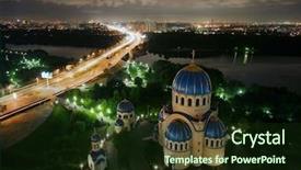  Presentation with holy night - Presentation having temple-of-holy-trinity-highway background and a wine colored foreground