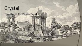  Presentation with temple - Slide set consisting of temple of juno near agrigento background and a light gray colored foreground