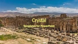  Presentation with jupiter - Presentation theme with temple of jupiter romans ruins background and a tawny brown colored foreground