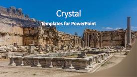  Presentation with jupiter - Theme having temple of jupiter romans ruins background and a teal colored foreground