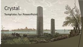  Presentation with jupiter - Presentation design enhanced with temple of jupiter ruins syracuse background and a lemonade colored foreground