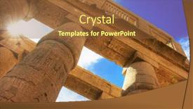  Presentation with ancient egypt - Amazing PPT layouts having temple of karnak ancient thebes backdrop and a tawny brown colored foreground