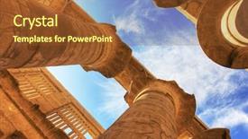  Presentation with ancient egypt - PPT layouts having temple of karnak ancient thebes background and a tawny brown colored foreground
