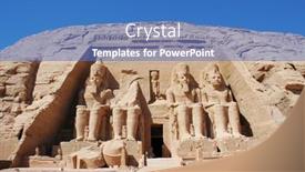  Presentation with king - Amazing theme having temple-of-king-ramses-ii backdrop and a teal colored foreground
