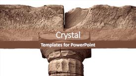  Presentation with temple in kashmir - Slide deck having temple of poseidon near athens background and a coral colored foreground