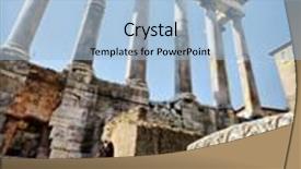  Presentation with saturn - Amazing presentation theme having temple of saturn in roma backdrop and a light blue colored foreground