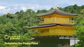  Presentation with world heritage - Amazing slides having temple of the golden pavilion known a kinkaku-ji is a buddhist temple and a world heritage site in kyoto japan backdrop and a tawny brown colored foreground