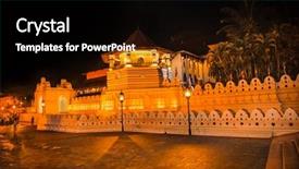  Presentation with temple - Audience pleasing presentation theme consisting of temple of the sacred tooth backdrop and a black colored foreground