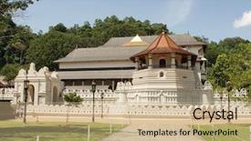  Presentation with sri lanka - Colorful theme enhanced with temple of tooth of budda backdrop and a coral colored foreground