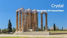 Presentation with zeus - Beautiful presentation featuring temple of zeus olympeion athens backdrop and a teal colored foreground
