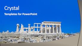  Presentation with archaeology - Slide set having temple on island aegina greece background and a dark gray colored foreground