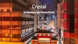  Presentation with flea - PPT theme with temple street night flea market background and a tawny brown colored foreground