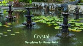  Presentation with bali temple - Colorful presentation enhanced with temple-tirta-gangga-palace backdrop and a tawny brown colored foreground