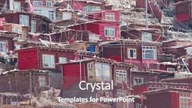  Presentation with village - Amazing PPT theme having temple university - red village and monastery backdrop and a  colored foreground
