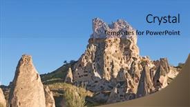  Presentation with cappadocia - Theme consisting of templeof soil - cappadocia fantastic rock formation background and a  colored foreground
