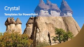  Presentation with volcanic rock - Beautiful slides featuring templeof soil - cappadocia turkey volcanic rock landscape backdrop and a  colored foreground