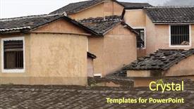  Presentation with china - Colorful slide set enhanced with templeof soil - fujian tulou-special architecture of china backdrop and a  colored foreground