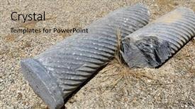  Presentation with antique - Colorful slides enhanced with templeof soil - vintage columns antique ruins backdrop and a mint green colored foreground