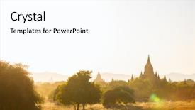  Presentation with myanmar bagan - Cool new presentation design with temples and stupas in bagan backdrop and a pink colored foreground