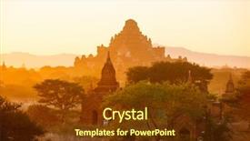  Presentation with myanmar bagan - Presentation theme consisting of temples and stupas in bagan background and a tawny brown colored foreground