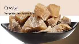  Presentation with bowl - Amazing slide deck having temples honey - beeswax sliced heap in black backdrop and a coral colored foreground