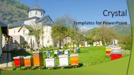  Presentation with monastery - Colorful PPT layouts enhanced with temples honey - moraca monastery montenegro - apiary backdrop and a  colored foreground