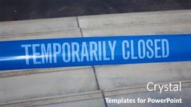  Presentation with caution - Colorful presentation enhanced with temporarily-closed-caution-tape-closed backdrop and a  colored foreground