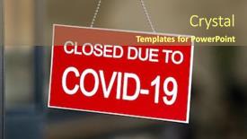  Presentation with covid coronavirus - Audience pleasing slide deck consisting of temporarily-closed-sign-for-covid backdrop and a violet colored foreground