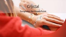  Presentation with flash - Presentation theme having temporary - silver and golden flash tattoo background and a lemonade colored foreground